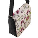 Pink Whimsical flowers on beige Removable Flap Cover (Small) View3