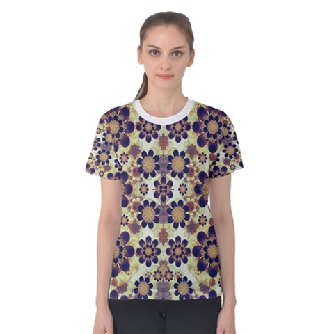 Modern Fancy Baroque Print Women s Cotton Tee by dflcprintsclothing