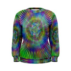 Hypnotic Star Burst Fractal Women s Sweatshirt by StuffOrSomething