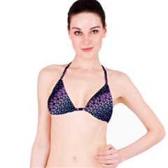 Dusk Blue And Purple Fractal Bikini Top by KirstenStar