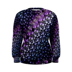 Dusk Blue And Purple Fractal Women s Sweatshirt by KirstenStar