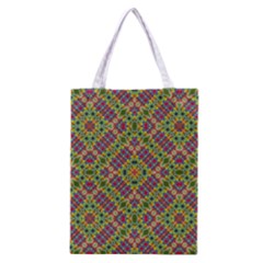 Multicolor Geometric Ethnic Seamless Pattern Classic Tote Bag by dflcprints
