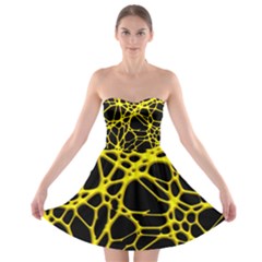 Hot Web Yellow Strapless Bra Top Dress by ImpressiveMoments