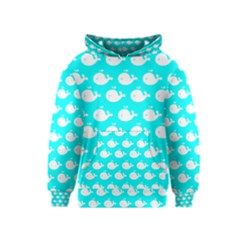 Cute Whale Illustration Pattern Kid s Pullover Hoodies by GardenOfOphir