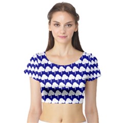 Tree Illustration Gifts Short Sleeve Crop Top by GardenOfOphir