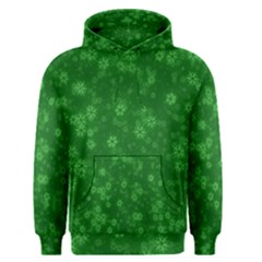 Snow Stars Green Men s Pullover Hoodies