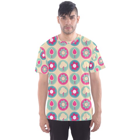 Chic Floral Pattern Men s Sport Mesh Tees by GardenOfOphir