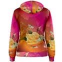 Beautiful Roses With Dragonflies Women s Pullover Hoodies View2