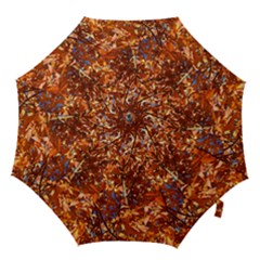 Orange Leaves Hook Handle Umbrellas (small) by trendistuff