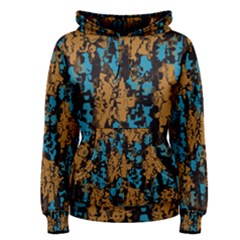 Blue Brown Texture Women s Pullover Hoodie by LalyLauraFLM