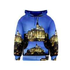 Le Mont St Michel 1 Kids Zipper Hoodies by trendistuff
