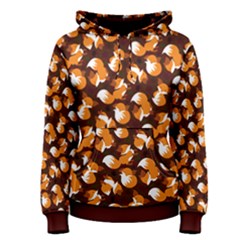 Curious Maple Fox (dark) Women s Pullover Hoodie by Ellador