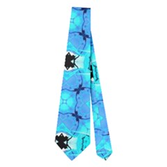 Vibrant Modern Abstract Lattice Aqua Blue Quilt Neckties (two Side)  by DianeClancy