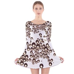 Bubbles! Long Sleeve Velvet Skater Dress by SugaPlumsEmporium