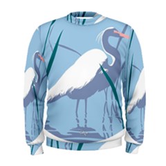 Egret Men s Sweatshirt by WaltCurleeArt