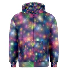 Starlight Shiny Glitter Stars Men s Zipper Hoodie