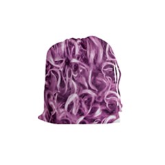 Textured Abstract Print Drawstring Pouches (medium)  by dflcprints