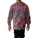Petals, Carnival, Bold Flower Design Hooded Wind Breaker (Kids) View1