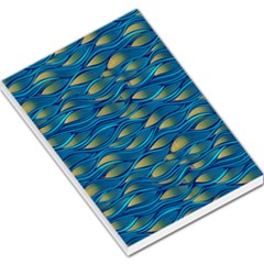 Blue Waves Large Memo Pads by FunkyPatterns