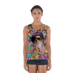 Chi Chi In Butterflies, Chihuahua Dog In Cute Hat Tops by DianeClancy