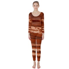 Red Earth Natural Long Sleeve Catsuit by UniqueCre8ion