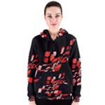 Orange abstraction Women s Zipper Hoodie
