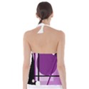Purple geometrical abstraction Babydoll Tankini Top View2