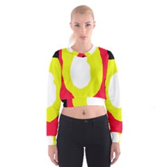 Colorful Abstraction Women s Cropped Sweatshirt by Valentinaart