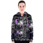 Neon fish Women s Zipper Hoodie