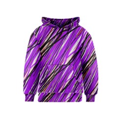 Purple Pattern Kids  Pullover Hoodie by Valentinaart