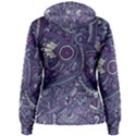 Purple Hippie Flowers Pattern, zz0102, Women s Pullover Hoodie View2