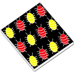 Red And Yellow Bugs Pattern Small Memo Pads by Valentinaart