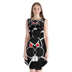 Evil Rabbit Sleeveless Chiffon Dress   by Valentinaart