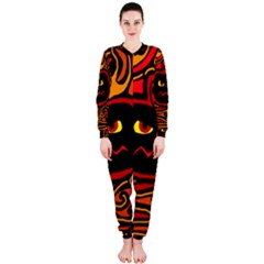 Halloween Decorative Pumpkin Onepiece Jumpsuit (ladies)  by Valentinaart