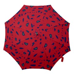 Red Neon Hook Handle Umbrellas (small) by Valentinaart