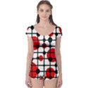 Red circles Boyleg Leotard  View1