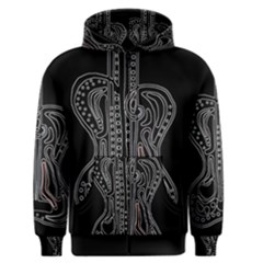 Decorative Guitar Men s Zipper Hoodie by Valentinaart