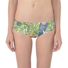 Tropical Print Leaves Birds Toucans Toucan Large Print Classic Bikini Bottoms by CraftyLittleNodes
