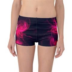Pink Flame Fractal Pattern Reversible Boyleg Bikini Bottoms by traceyleeartdesigns
