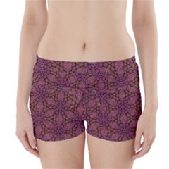 Fuchsia Abstract Shell Pattern Boyleg Bikini Wrap Bottoms by TanyaDraws