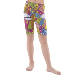 Makelovenotwar Kids  Mid Length Swim Shorts by nickmanofredda