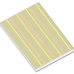Summer Sand Color Lilac Pink Yellow Stripes Pattern Large Memo Pads