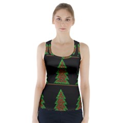 Christmas Trees Pattern Racer Back Sports Top by Valentinaart