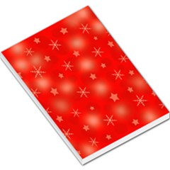 Red Xmas Desing Large Memo Pads by Valentinaart