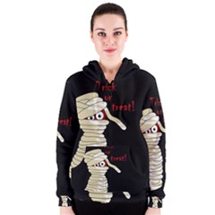 Halloween Mummy   Women s Zipper Hoodie by Valentinaart