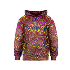 Abstract Shimmering Multicolor Swirly Kids  Pullover Hoodie by designworld65