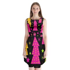 Colorful Xmas Sleeveless Chiffon Dress   by Valentinaart