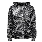 Black And White Passion Flower Passiflora  Women s Pullover Hoodie