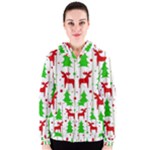 Reindeer elegant pattern Women s Zipper Hoodie