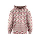 Gorgeous Pink Flower Pattern Kids  Zipper Hoodie